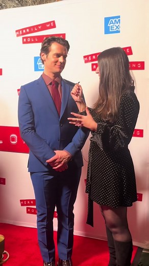 I did not have Daniel Radcliffe running into the frame of my Jonathan Groff interview and sincerely apologizing at Merrily We Roll Along Opening on my 2023 bingo card, but here we are! #MerrilyWeRollAlong