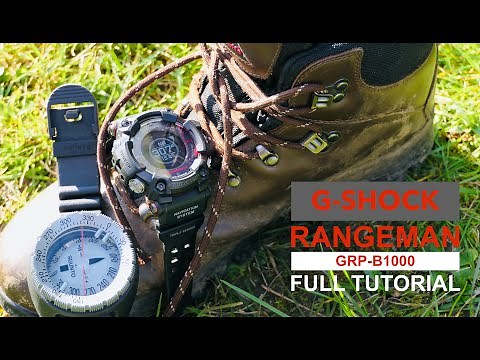 CASIO G-SHOCK GPR B1000 Rangeman - Best FULL Tutorial + FULL Navigation Tutorial [with time stamps]