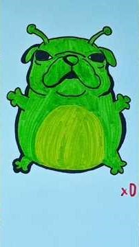 Drawing Pibble the Martian puppy #easyart #drawing #tutorial