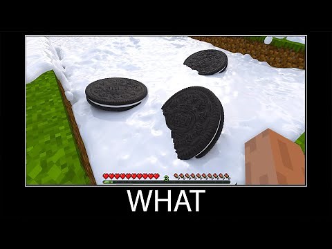 Minecraft wait what meme part 387 realistic minecraft milk and oreo