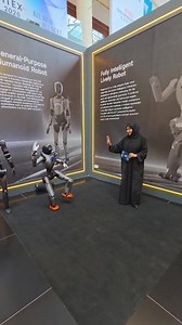 64K views · 255 reactions | Think you've got moves? Think again. The inspiration of the robot dance; the robot itself, is here to move his body to the tunes. At Gitex 2025, robots walk among humans - greeting them, dancing, and even dressing in fashionable clothes. Follow the link for live updates, showcasing the latest tech: https://www.khaleejtimes.com/uae/gitex-2025-live-updates | Khaleej Times | Facebook