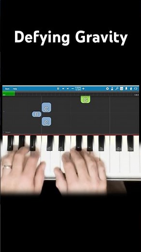 Defying Gravity Beginner Piano Tutorial | Wicked | Synthesia Cues