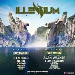 330K views · 3.9K reactions | My two shows at The Gorge Amphitheatre over Memorial Day Weekend (May 28 & 29) are on sale now  Tickets: bit.ly/ILL-GORGE-TICKETS Camping: bit.ly/ILL-GORGE-CAMPING | ILLENIUM | Facebook