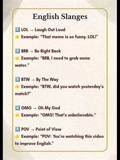 Top 5 internet slang in English | Speak like Gen Z #shorts