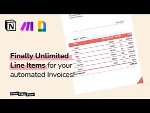 Automate Your Invoices: Unlimited Line Items with Notion, Make and Google Docs