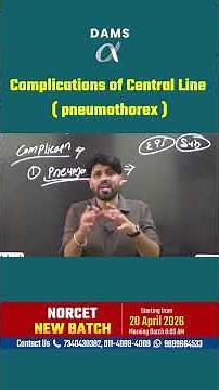Complication of Central Line by MJ Sir| DAMS Nursing
