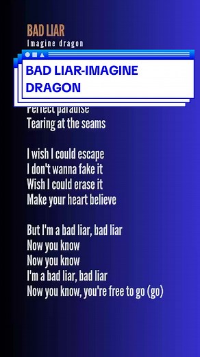 Lirik Lagu Bad Liar dan Artinya