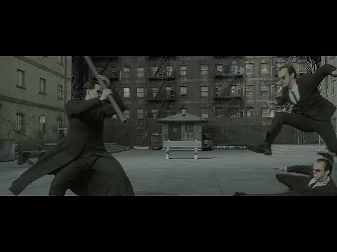 The Matrix Reloaded (2003) (4K HDR) - Advanced CGI stunt double and photogrammetry