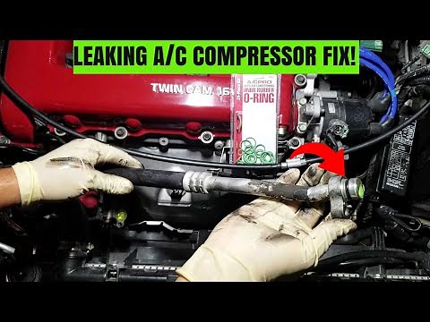 How To Replace A Leaking A/C Line O-ring! | Infiniti G20 Leaking A/C Compressor Fix!