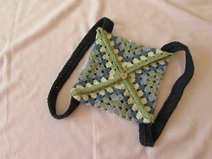 How to crochet an EASY granny square backpack / rucksack