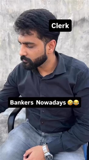 Sachin Goyal on Instagram: "Bankers nowadays 😂🤣 #banker #bankers #rrb rrbpo #rrbclerk #viral #funny #ibps #ibpspo #ibpsclerk #passbookprinter #passbook"