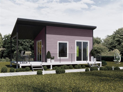 Modular House Plans 14x20 | Modern Cabin PDF | DIY Backyard Home - Etsy