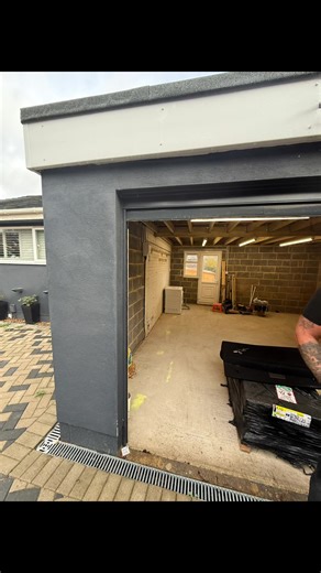 Garage conversion to fit a new kitchen area, creating a space just in time for Christmas for this existing client #lbcbuilding #makingdreamsreality #houserenovation #garageconversion #renovation