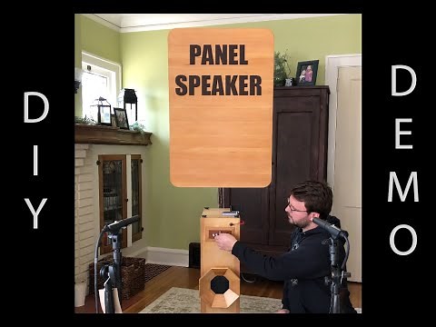 HQ Demo DIY Panel speaker system (tonewood panel, Dayton Audio exciters, TLS subwoofer w/ 4" driver)