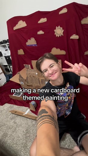 Creating Nostalgic Cardboard Box Paintings