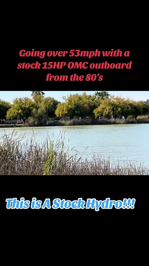 Lot of debate on my last post about speed so this is for perspective. This is A Stock Hydro in the APBA. We can use a 15hp stock OMC engine with a race gear case and prop thats it. In my custom built Lynx Composite hydroplane I won every heat I started with speeds on a tiny tight course of over 53mph down the straights. This is circle track racing so think nascar on the water. Up to 12 boats can be running together. This class has a minimum weight of 345lbs. Thats the entire boat with me in it a