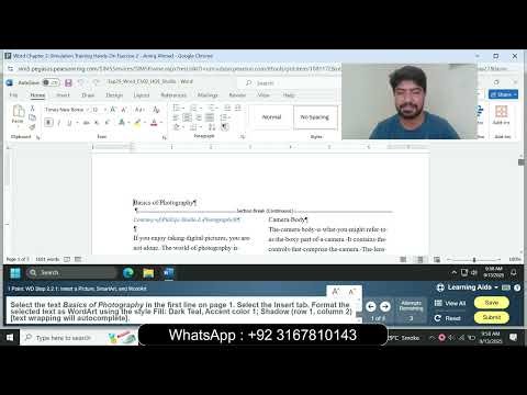 Word Chapter 2 Simulation Training Hands-On Exercise 2 | Word Chapter 2 Simulation Exam Hands-On