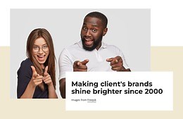 Advertising, design and brand identity - HTML Template by Nicepage