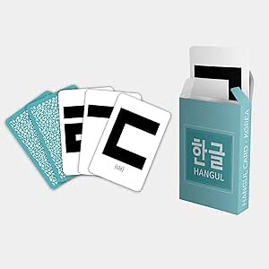 Hangul Korean Alphabet Card, Learn to Read Korean Characters Letters, Hangeul