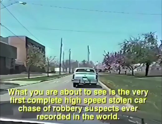 1st police chase ever recorded in the world 1988 upscaled #chase #policechase #cops #80s #dashcam