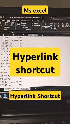 Mastering Hyperlinks in Excel: The Ultimate Keyboard Shortcut Guide #exceltips #shortcutkeys