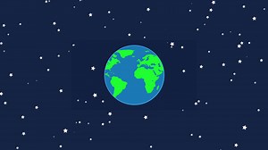 Flat Design Earth Rotating With Moon Stock Motion Graphics SBV-312875335 - Storyblocks