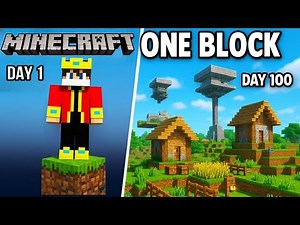 Day 1 vs Day 100 Minecraft One Block 🔥 Minecraft