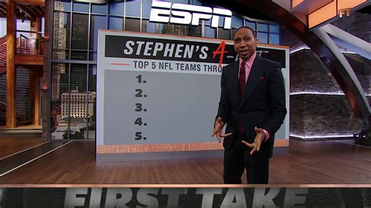 Stephen A. Smith unveils NFL top 5 on First Take return but fans are confused