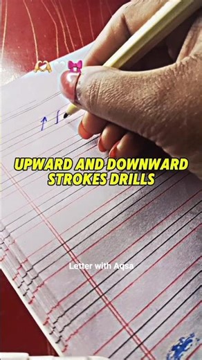 Upper & Downward Strokes Practice ✍️ | Calligraphy Basics | Letters with Aqsa
