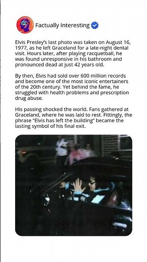 Elvis Presley’s Final Photo, Hours Before His Death