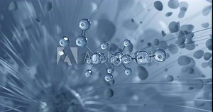 Glutamic acid rotating molecular 3d structure ball-and-stick model, looped video glutamate Stock Video