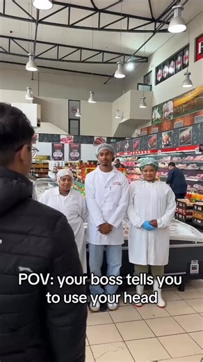 6.7K views · 250 reactions | When you take ‘use your head at work’ a little too seriously  Do you think the boss was impressed? #fairfieldmeatcentre #funn #marketingdigital #fyp | Fairfield Meat Centre Parow | Facebook