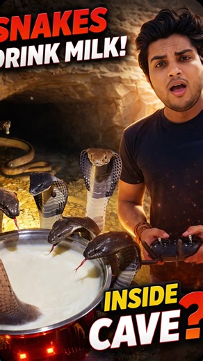 Muhammad Sohail on Instagram: "Sohail performs a unique cave exploration experiment by sending a remote control car carrying a milk container inside a mysterious snake cave. As the toy vehicle moves deep into the cave, multiple snakes appear and start drinking milk, creating a shocking and thrilling wildlife moment. This reel is made for educational & awareness purposes, showing animal behavior in natural environments. Watch till the end to see what happens inside the cave! 🔑 Long SEO Ke