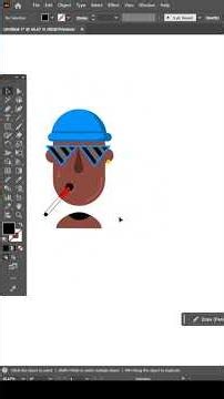 Creating a Cool Flat Character in Illustrator 😎🔥 #shorts #illustrator