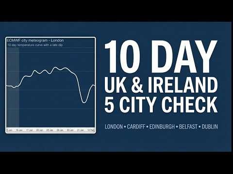 UK & Ireland 10 Day Weather Forecast – 5 City Check London, Cardiff, Edinburgh, Belfast, Dublin