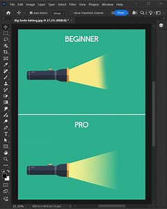 Adobe photoshop tips to create this spot light effect #bigsmileediting | Big Smile Editing