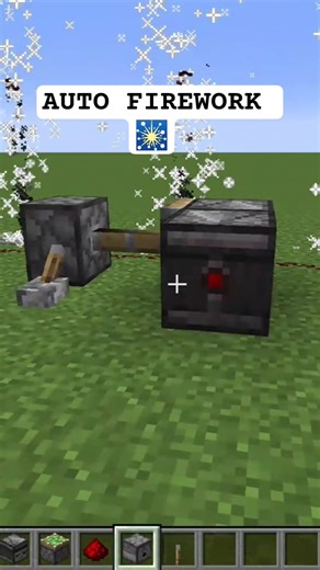 Auto Firework 🎇 #minecraft #minecraftbuilding #minecrafttutorial #redstone #mineceaftshorts
