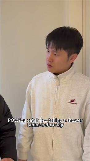 POV:You catch bro taking a shower 5mins before fajr #funny #happy#shorts