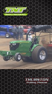 “The Plantin’ Tractor” Light Limited Super Stock pulling at the 2025 TNT Truck & Tractor Pull Kentucky Invitational in Lexington, KY! The 2026 KY Invitational is almost here, Jan 1-2-3 in Lexington, KY! #TractorPulling #JohnDeere #Motorsport #Tractor | Thurston Pulling Photos