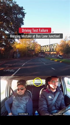 29K views · 43 reactions |  Test Failure: Merging Mistake at Bus Lane Junction! #DrivingFail #SpotTheError #DrivingTestMistake #RoadSafety #LearnerDriver #DrivingAnalysis #RoadRules #TrafficMerge #DrivingSkills #AudienceEngagement #DriveSmart #LearnToDrive #SafetyFirst #RoadAwareness #DriveResponsibly 樂 | LearnDriving.uk | Facebook