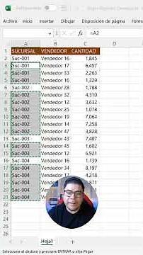 Rellenar celdas vacías y copiar y pegar valores en celdas no contiguas #shorts