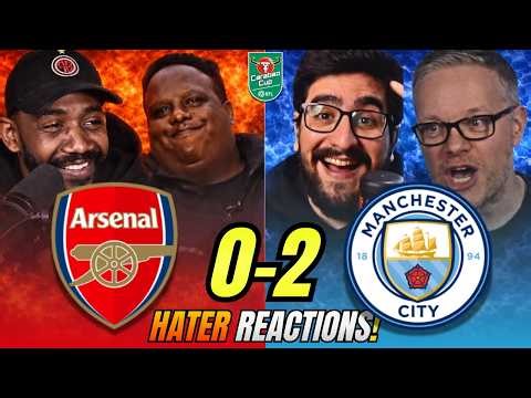 Man City & Arsenal’s RIVALS & HATERS reactions to Arsenal 0-2 Man City | League Cup Fan Reactions