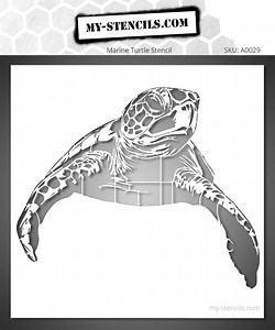 Marine Turtle Stencil – Sea Animal Template for DIY Wall Art, Canvas & Ocean-inspired Decor - Etsy UK