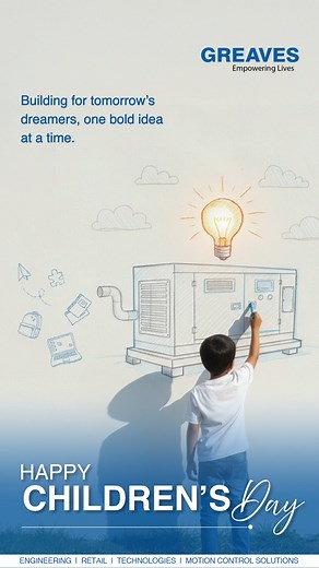 131 reactions · 30 comments | Children see the world with curiosity, imagination, and ideas that push the limits of what’s possible. At Greaves, that spirit motivates us to keep creating solutions that make tomorrow stronger, brighter, and full of opportunity for them. Here’s to the dreamers who will shape the years ahead. Happy Children’s Day! #HappyChildrensDay #FutureInMotion #EngineeringPossibilities #YoungDreamers #Greaves | Greaves Cotton Limited | Facebook