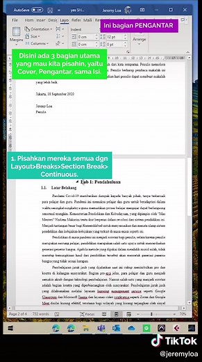 Reply to @saaveell2 tutorial page number berbeda #microsoftword #AWESOMEisUs #MentosFreshtafet #belajarbareng #fyp #berbagifakta #samasamadaritiktok