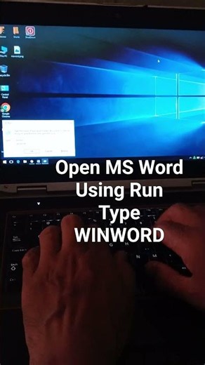 How to Open MS word using Run #msword #winword