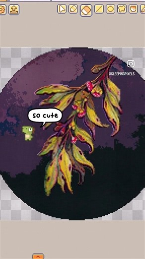 Pixifying my old traditional art, I love it so much! Can’t wait to stitch this one! #pixelart #pixel