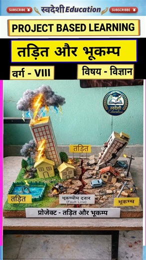 Class 8 Science Project 🔥 तड़ित और भूकम्प मॉडल | Project Based Learning | tadit or bhukamp |