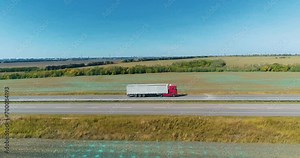 Smart delivery. Truck concept with artificial intelligence. Visualization of a smart truck