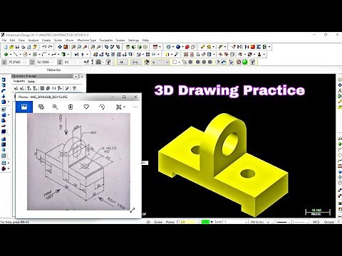 Mastercam 3D Drawing Practice Tutorial - 5